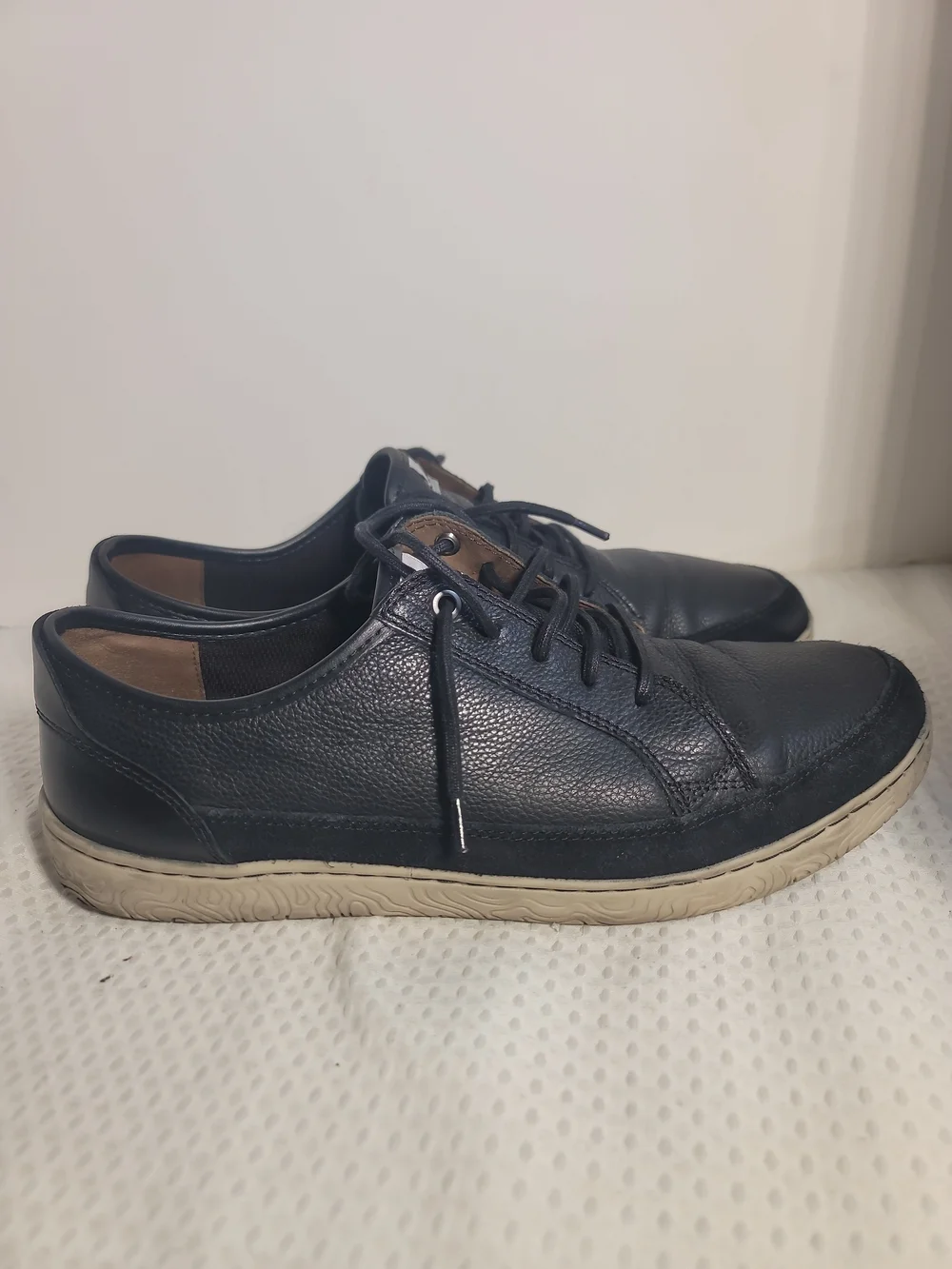Clarks Men's Dark Blue Leather Lace-Up Casual Loafers